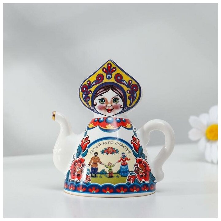 Колокольчик Кукла на чайнике, 10 см, микс 6385387