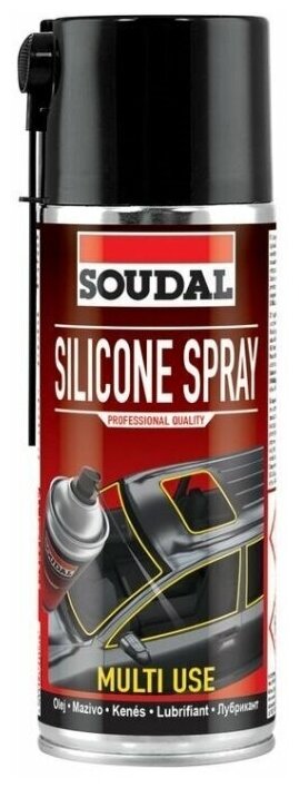 Бесцветная силиконовая смазка Soudal Silicone Spray