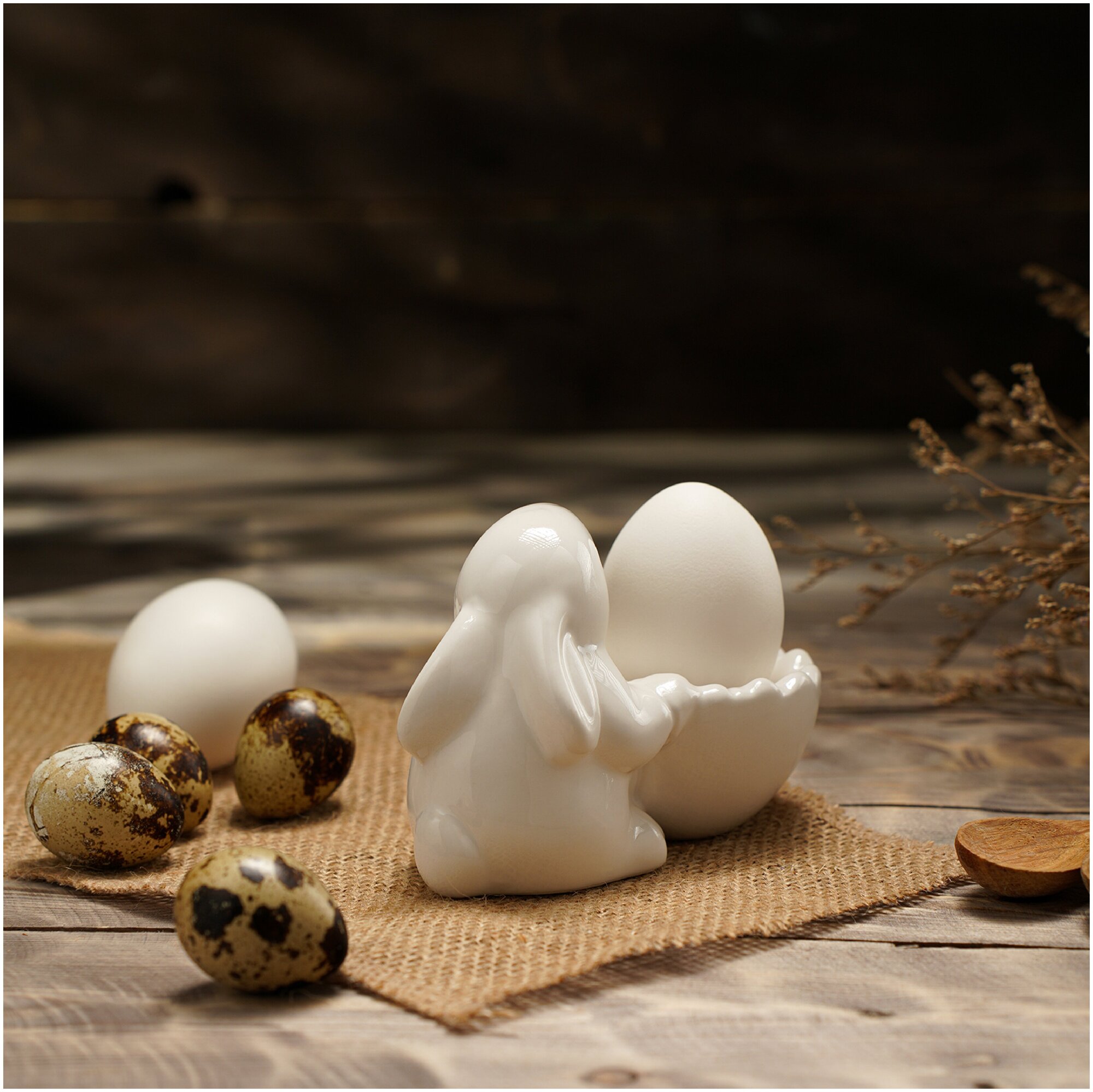 Подставка для яиц Доляна «Зайка», 11×6×8 см