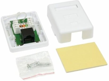 Cabeus WS-8P8C-Cat.5e-1 Розетка компьютерная RJ-45, категория 5e, одинарная, внешняя, Dual IDC - фотография № 4