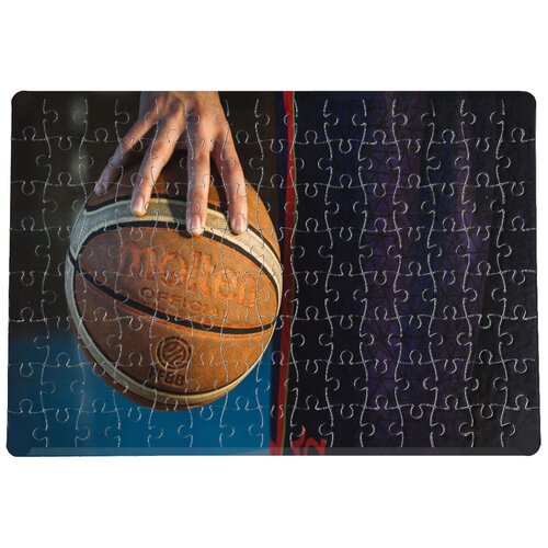 фото Пазлы coolpodarok баскетбол баскетбольный мяч хватка сверху 20х29см 120 элемента