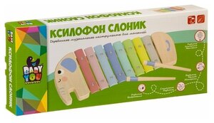 Игр. муз. деревянная Bondibon ксилофон слоник, BOX