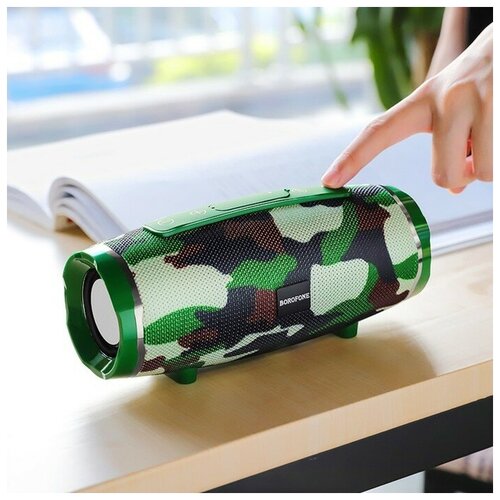 Портативная колонка Borofone BR3 Rich 10 Вт BT50 microSD USB 1200 мАч цвет хаки 192300₽