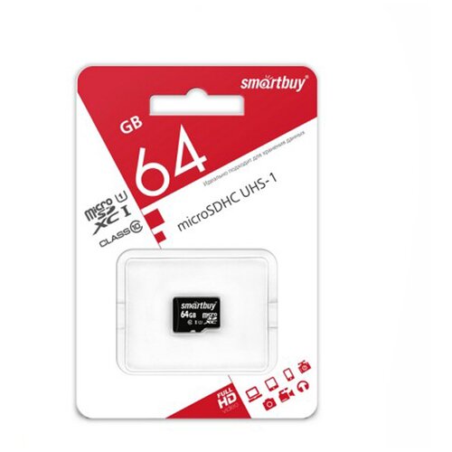 Карта памяти SMARTBUY MicroSDXC 64GB Class10 LE карта памяти smartbuy microsdhc16gb class10 адаптер le