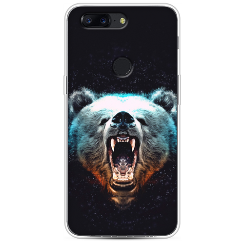 Силиконовый чехол на OnePlus 5T / ВанПлюс 5Т Медведь силиконовый чехол на oneplus 5t ванплюс 5т синий карбон