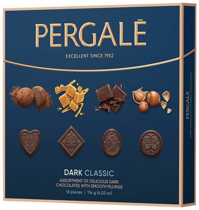 Набор конфет Pergale Коллекция из темного шоколада 114г - фотография № 2