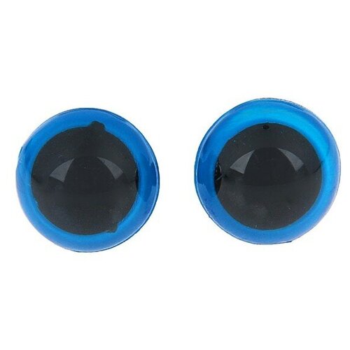 фото Глаза винтовые с заглушками, полупрозрачные, набор 4шт, цвет голубой, размер1 шт: 1,4×1,4 см mikimarket