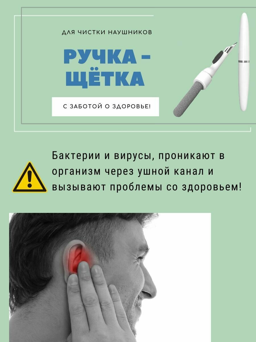 Ручка-щетка для чистки наушников и других цифровых гаджетов. — фото 4
