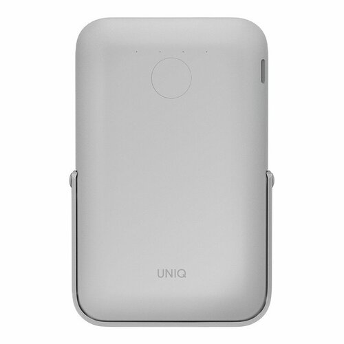 Внешний аккумулятор Uniq HOVEO 5000mAh Magnetic Wireless 15W USB-C PD 20W Chalk Grey внешний аккумулятор powerbank borofone bj26 spencer pd20w magnetic wireless 3 0 10000мач белый