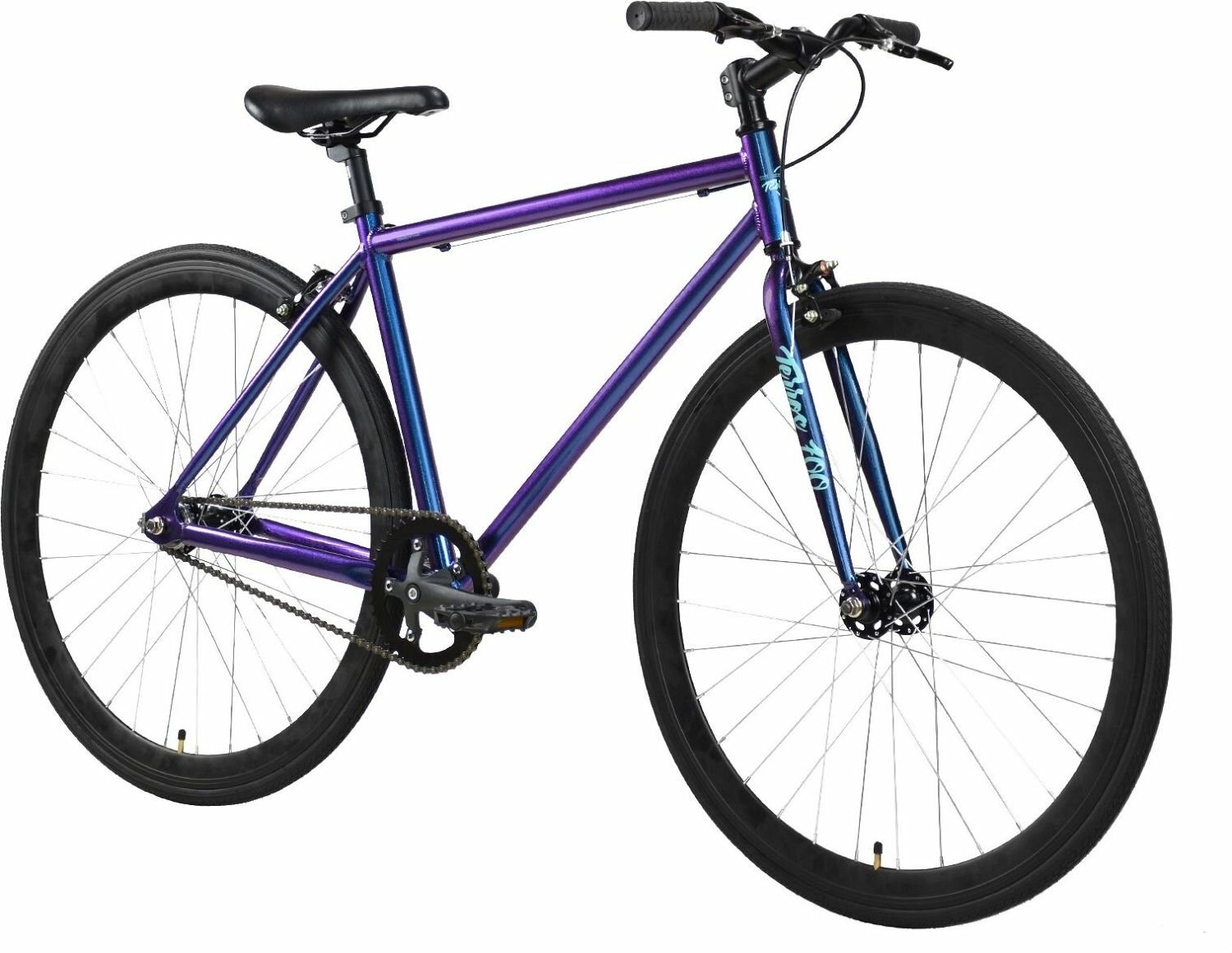 Велосипед Stark Terros 700 S (2023) (Велосипед Stark'23 Terros 700 S фиолетовый/бирюзовый 18", алюминий, HQ-0010102)