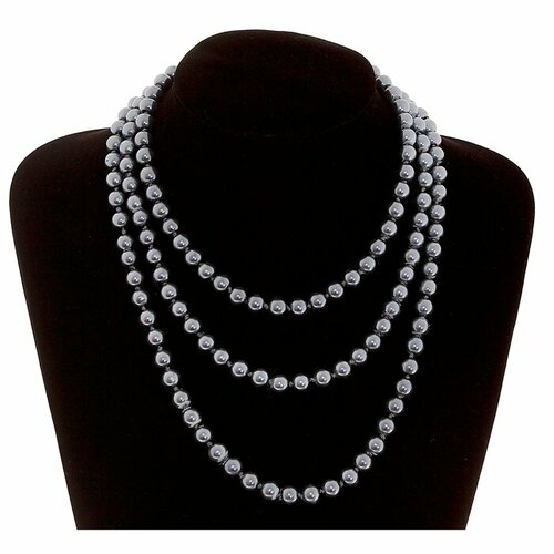 Queen fair Бусы Классика шар 8 цвет серый L140 см 420₽