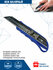 Монтажный нож VertexTools 0044-25, с фиксатором, лезвие 25 мм, ст...