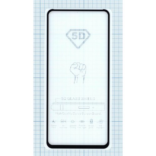 Защитное стекло Полное покрытие для Huawei Honor 10X Lite черное