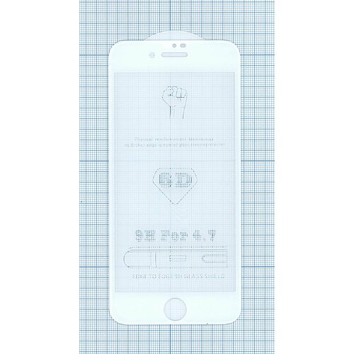 Защитное стекло 6D для Apple iPhone 7/8 белое защитное стекло 6d для apple iphone 7 8 plus белое