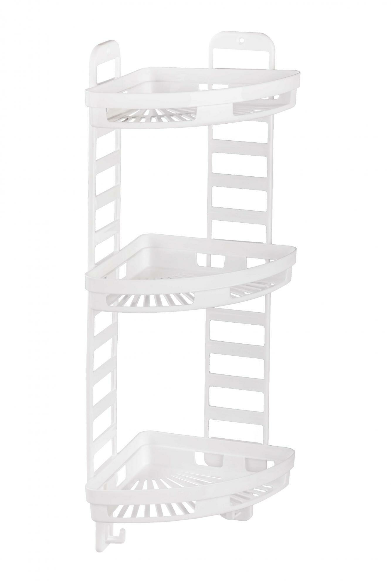 Полка д/ванной "Трансформер" угловая 250*180*580мм белая