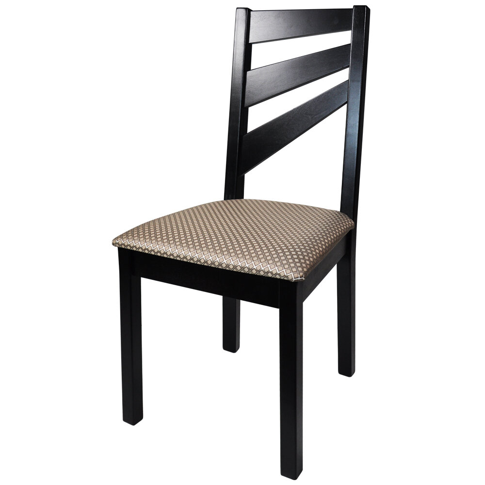 Стул Мебель--24 Гольф-8, цвет венге, обивка ткань атина капучино, ШхГхВ 42х42х100 см, от пола до верха сиденья 45 см.