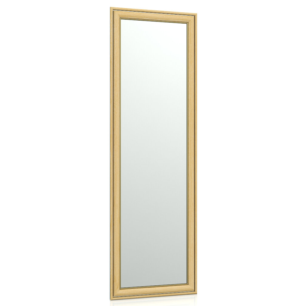 Зеркало 120Б дуб ШхВ 40х120 см зеркала для офиса прихожих и ванных комнат горизонтальное или вертикальное крепление