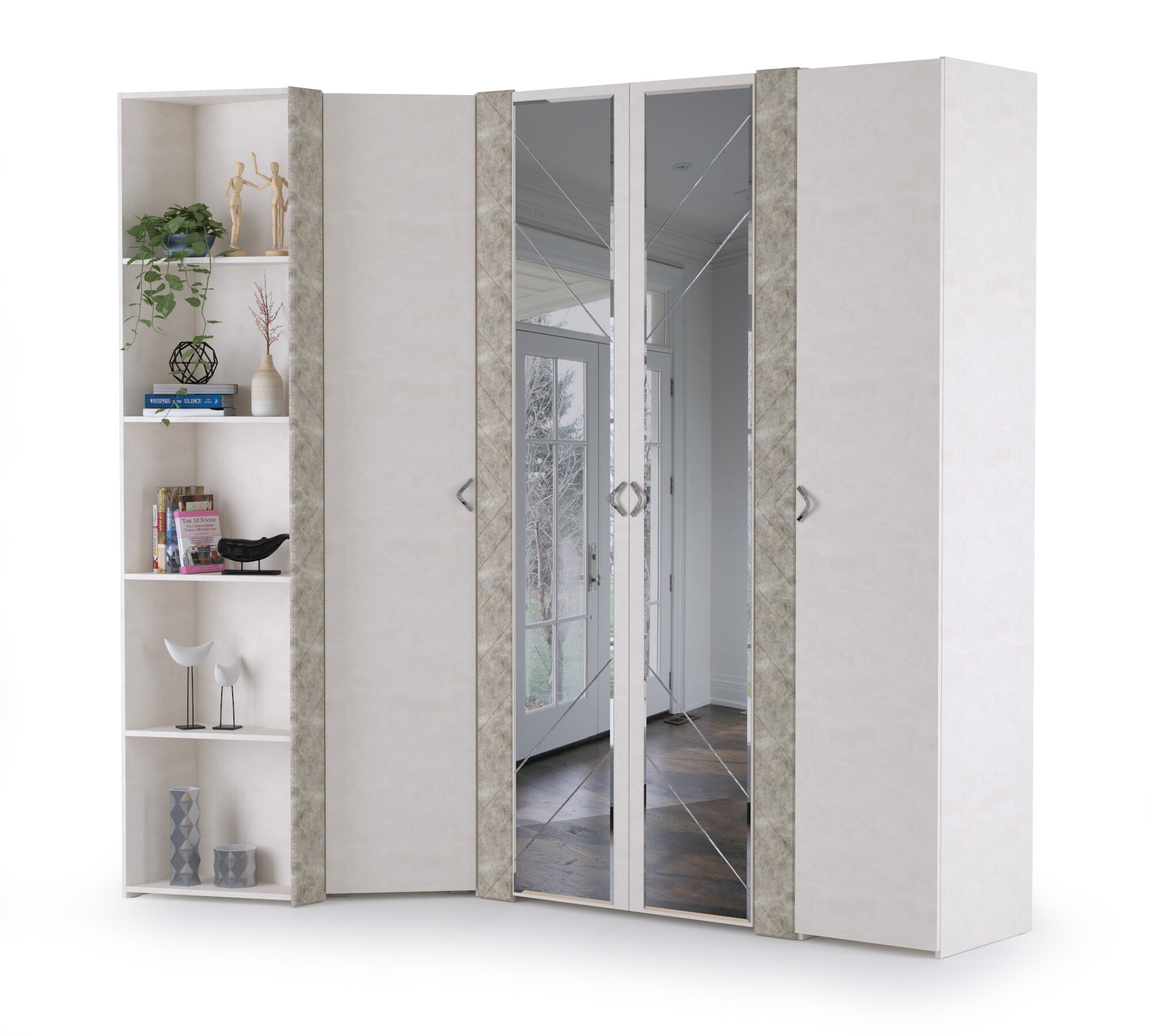 фото Набор шкафов Амели 1 цвет шёлковый камень/бетон чикаго беж