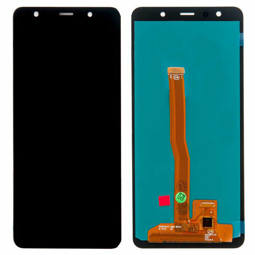 Дисплей с тачскрином для Samsung Galaxy A7 (2018) A750F (черный) (AAA) AMOLED дисплей экран для samsung galaxy a7 2018 a750f в сборе с тачскрином черный in cell