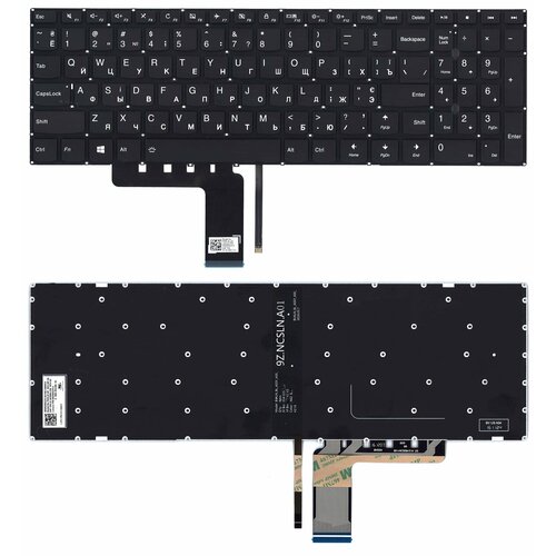 Клавиатура для ноутбука Lenovo IdeaPad 310-15ISK черная с подсветкой клавиатура keyboard для ноутбука lenovo ideapad черная с подсветкой 9z ndrdsn 101