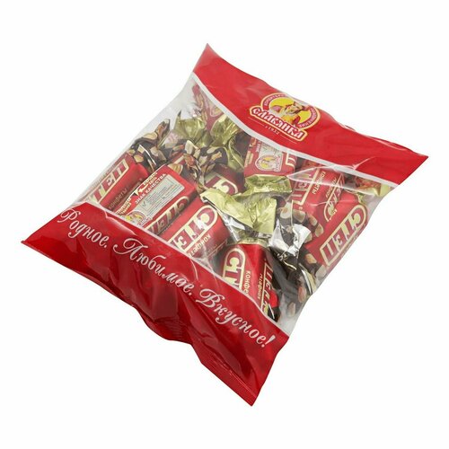 Конфеты шоколадные Славянка Золотой степ арахис и карамель 346 г, 5 шт