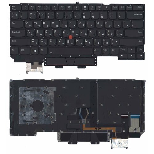 Клавиатура для ноутбука Lenovo ThinkPad X1 carbon Gen 5 2017 черная с подсветкой клавиатура топ панель для ноутбука lenovo thinkpad x1 carbon gen 2 2014 черная с черным топкейсом и подсветкой