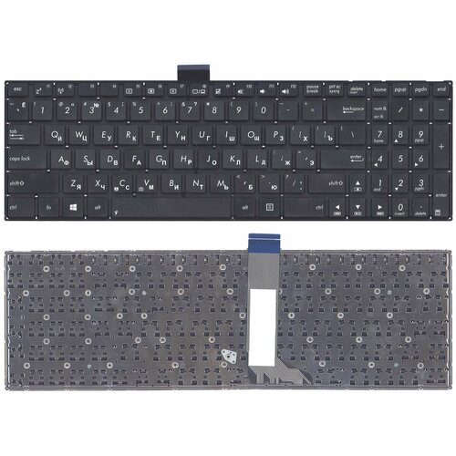 Клавиатура для ноутбука Asus X502 X502CA X502C черная (плоский Enter) клавиатура топ панель для ноутбука asus x502 черная с черным топкейсом