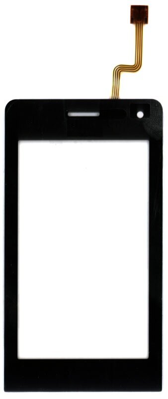 Сенсорное стекло (тачскрин) для LG VIEWTY KU990 черное
