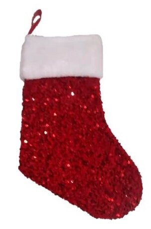 Украшение декоративное Феникс Present носок Мерцание, 90561, красный — фото 1