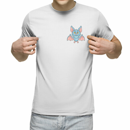 Футболка Us Basic, размер M, белый мужская футболка котик летучая мышь m синий