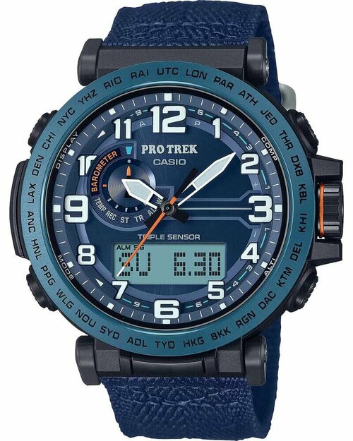 Наручные часы CASIO Pro Trek PRG-601YB-2, синий, черный