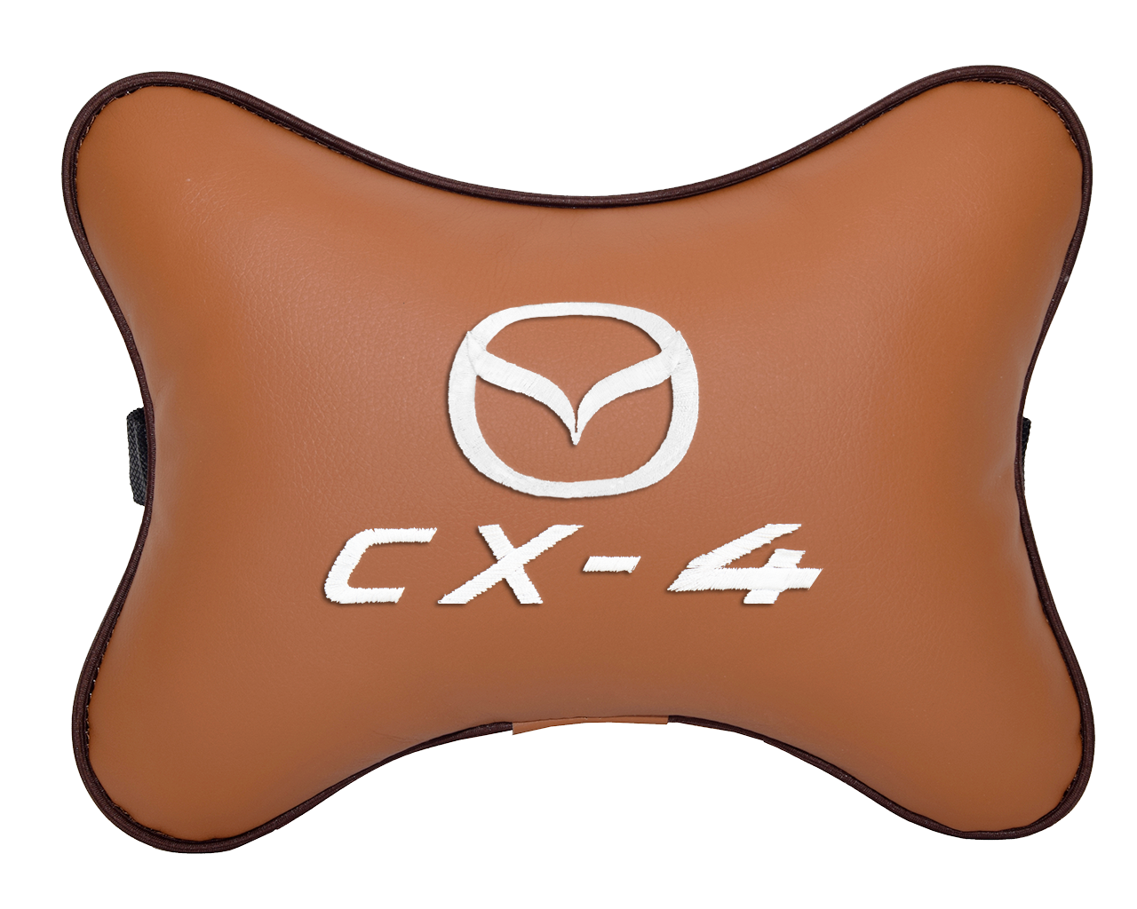 Подушка на подголовник экокожа Fox с логотипом автомобиля MAZDA CX-4