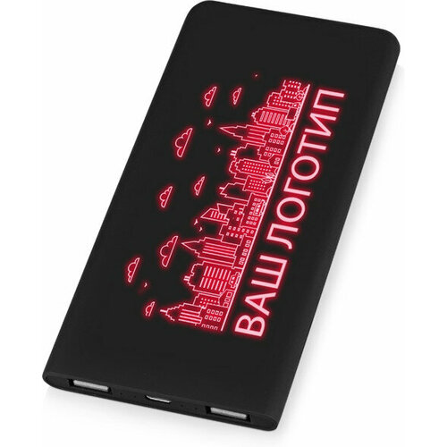 Портативное зарядное устройство с красной подсветкой логотипа Faros soft-touch 4000 мАч 211100₽