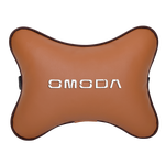 Подушка на подголовник экокожа Fox с логотипом автомобиля OMODA - изображение