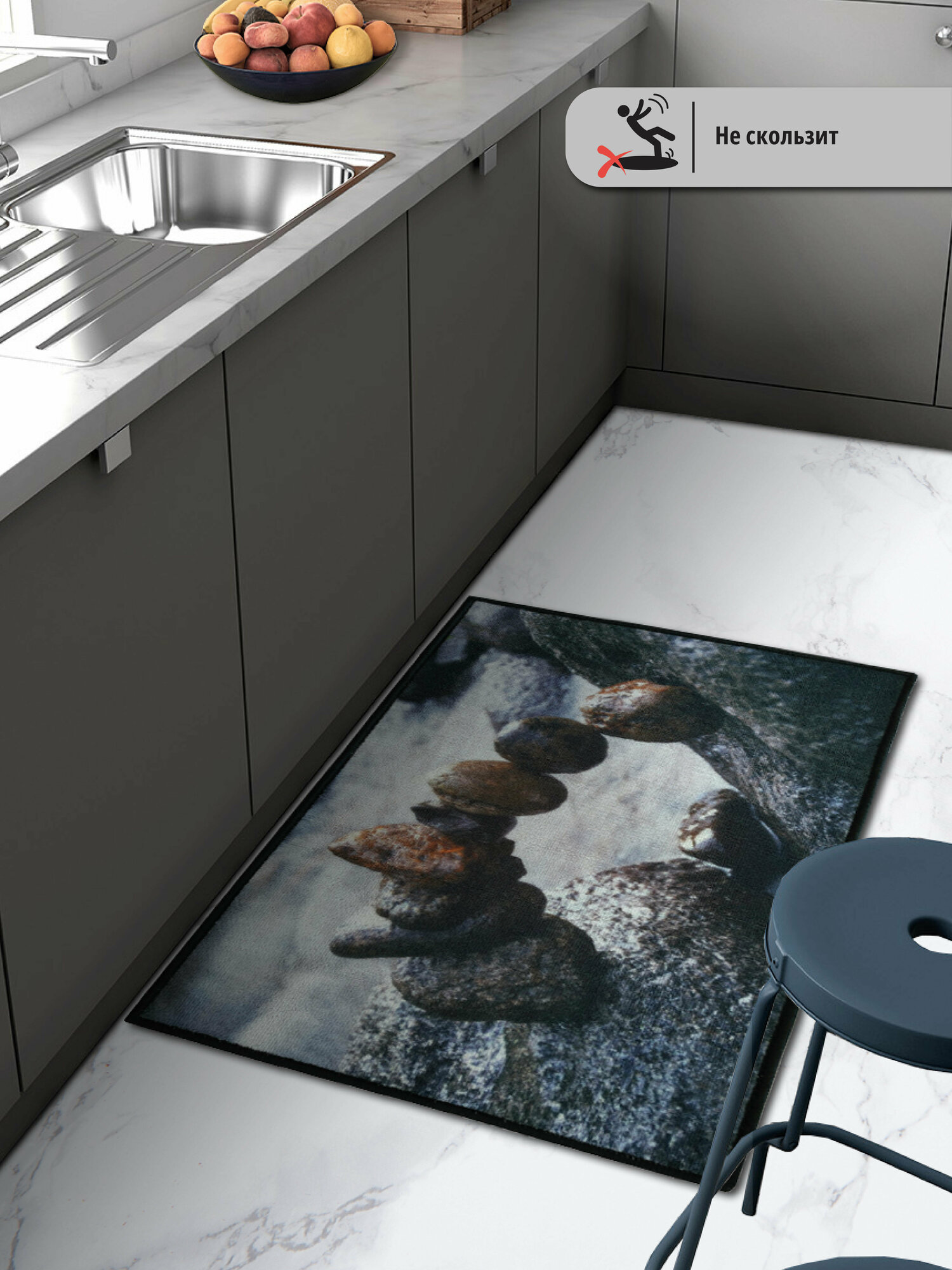 Коврик для ванной и туалета, интерьерный коврик FANTASY icarpet 60х100 001 - фотография № 7