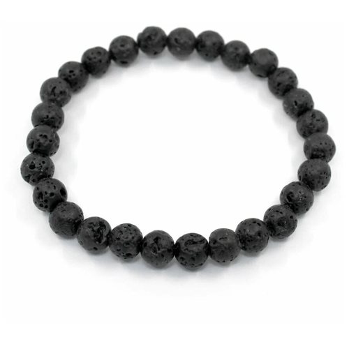 фото Браслет kyle, искусственный камень, 1 шт., размер 20 см, размер one size, диаметр 13 см, черный