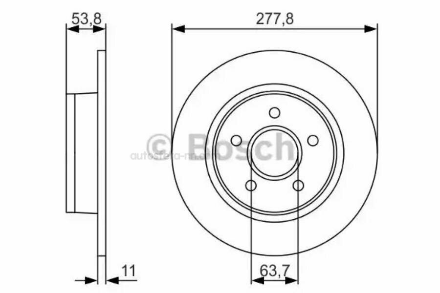 Тормозной диск Bosch - фото №4