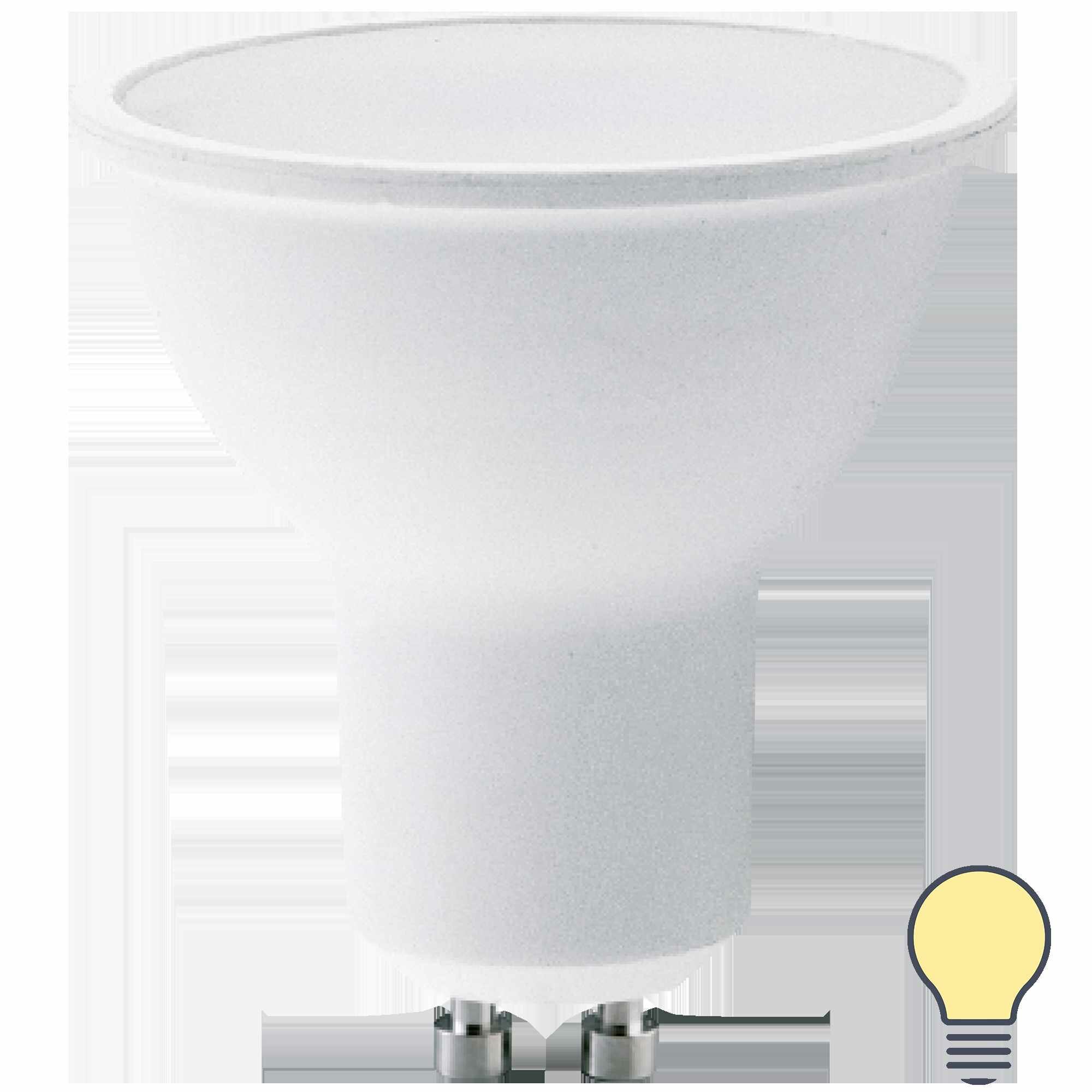 Лампа светодиодная Lexman GU10 175-250 В 7 Вт спот матовая 700 лм теплый белый свет