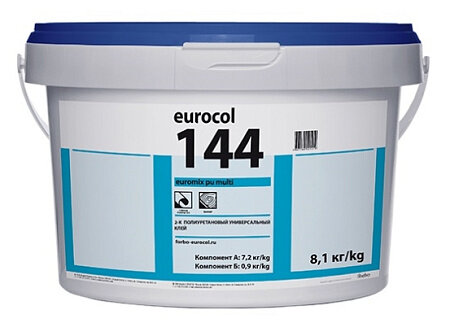 2-К полиуретановый клей eurocol 144 EUROMIX PU MULTI Компонент А: бежевый, Компонент Б: коричневый