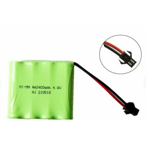 Аккумулятор Ni-Mh 4.8V 2400 mAh AA Flatpack разъем SM аккумулятор 2400 014 interskol