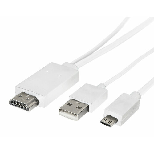 Кабель переходник-адаптер MHL - HDMI - Micro USB для подключения смартфона к монитору или телевизору