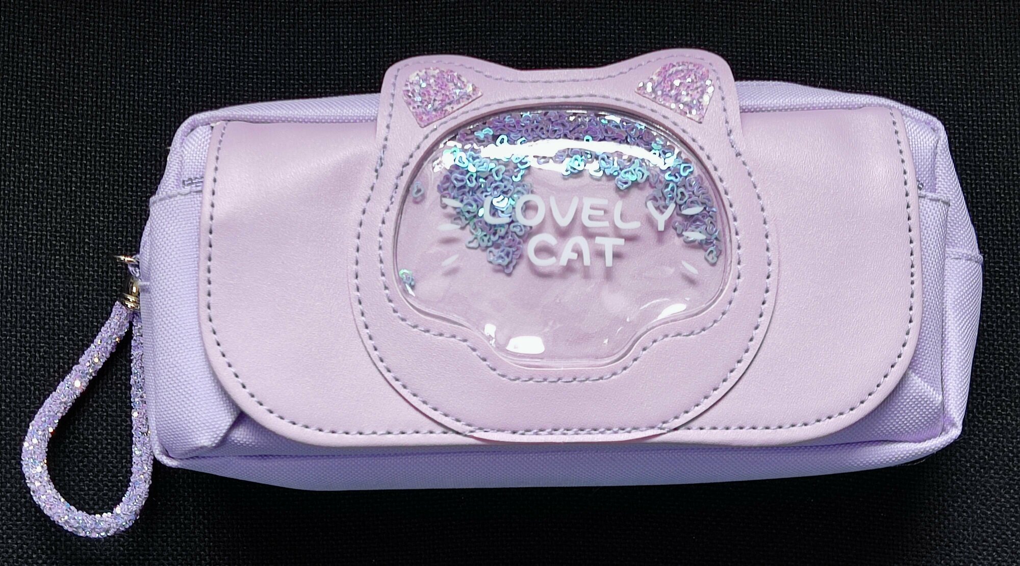 Пенал косметичка фиолетовый Lovely Cat