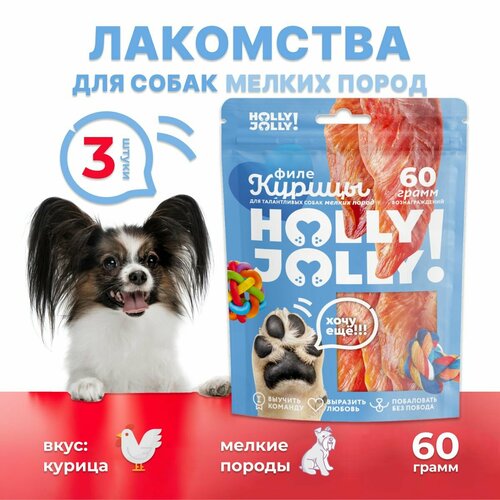 Holly Jolly! Лакомство для собак мелких пород Филе курицы 60гр*3шт