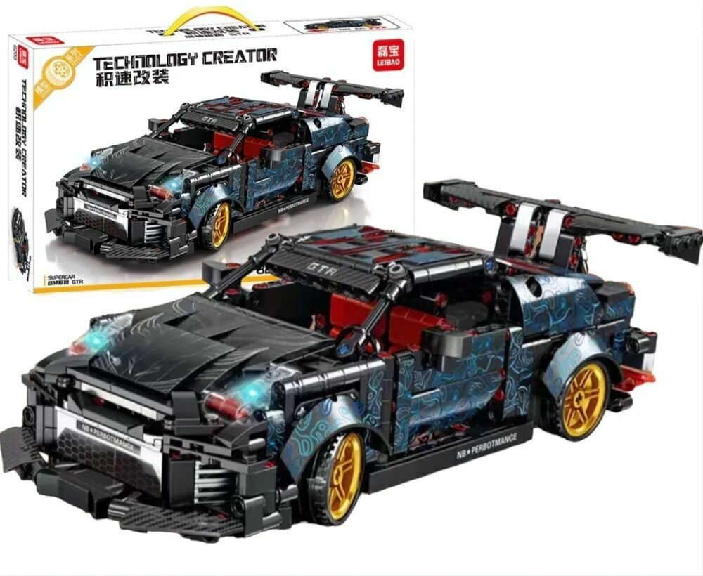 Конструктор Техник Гоночная спортивная машина Nissan GTR / Technic 8203 / 681 деталь