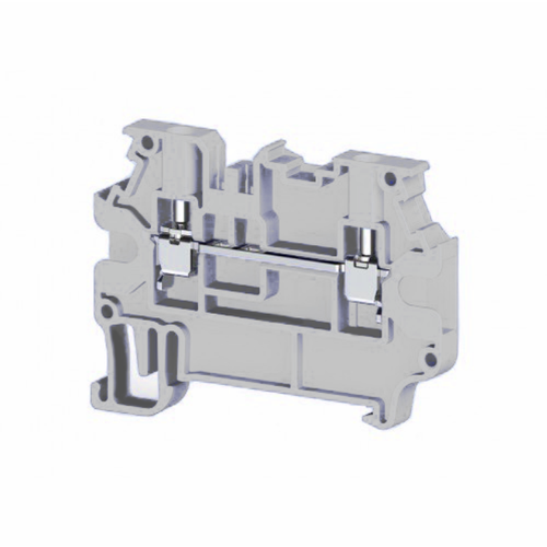 Клеммник на DIN-рейку 2,5мм. кв, 2 ряда перем, (серый) AVK 2,5R {0.0.0.3.04409} (упак 50 шт)