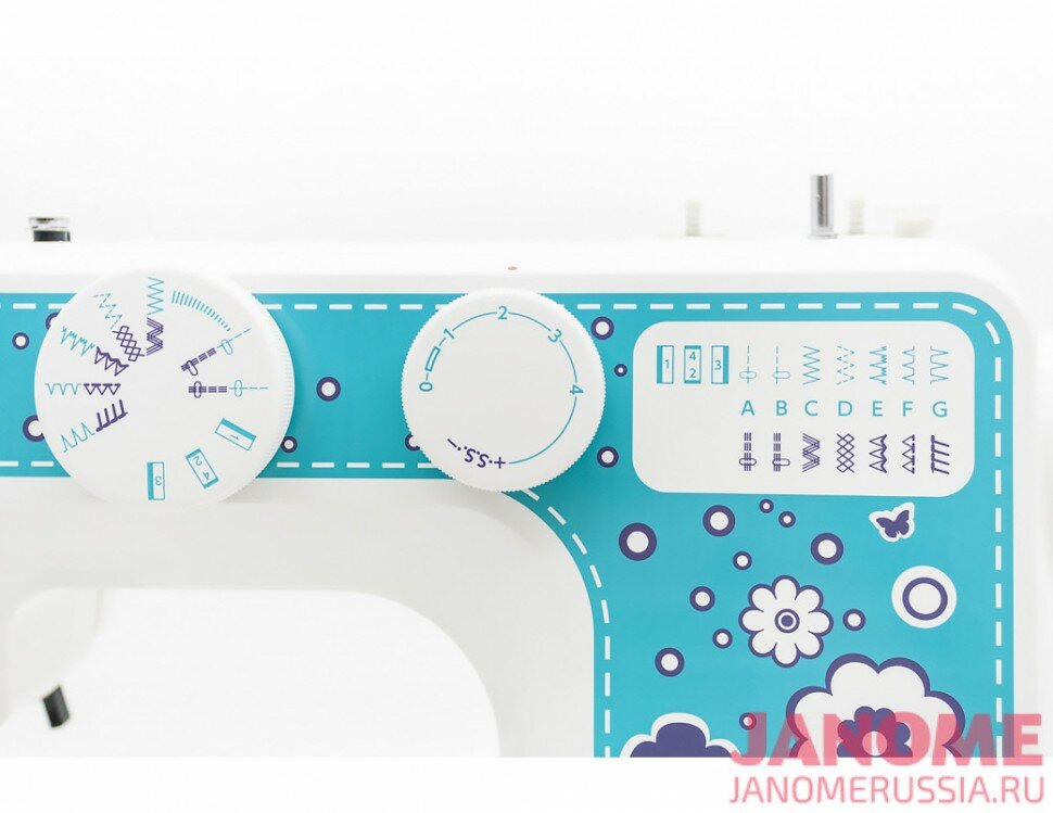 Швейная машина Janome PS 15, белый/голубой - фото №20