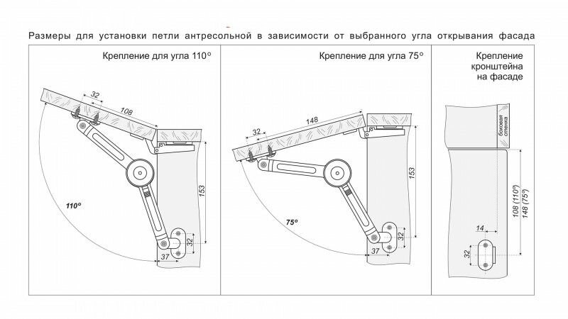 Кронштейн KLOK с регулировкой механический - фотография № 3