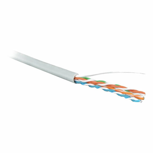 Кабель Hyperline UUTP4-C5E-S24-IN-LSZH-GY-305 305м, U/UTP, 5e, 4пары 24 AWG сетевой кабель hyperline витая пара utp cat 5e 24awg 305m uutp4 c5e s24 in lszh gy 305