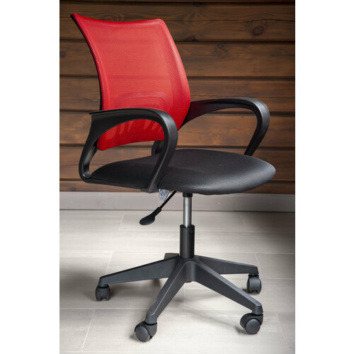 Кресло компьютерное офисное стул на колесиках Hesby Chair 2 черное красное