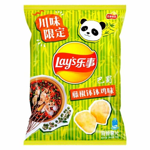 Картофельные чипсы Lay's Vine Pepper Chicken Hot Pot со вкусом острой курицы (Китай), 70 г